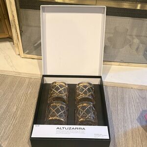 4 Altuzarra Gold Lattice Glassware Set